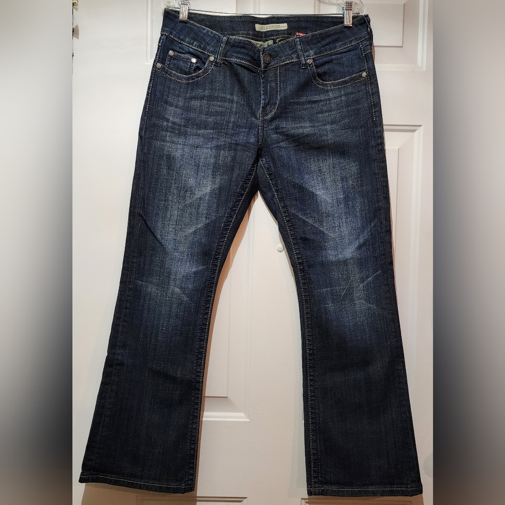 Stetson Women's Denim Blue Jeans - Size 14 Short Boot Cut